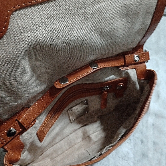 Authentic Rafe Tan Leather Studded Handbag - Picture 4 of 5